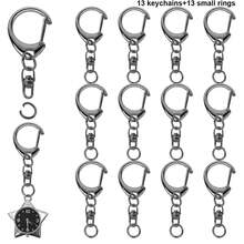 26pcs Multifunctional Alloy Keychain Spring Hooks With Open Connection Rings, Suitable For Creative DIY Keychains, Key Chains, Backpack/Handbag Charms, Key Storage, Jewelry Making DIY, Anniversary/Holiday Gifts (4 Colors Available) - 8C Buckle + Small Circle - View 9