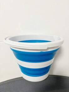 1pc Space Saving Foldable Water Bucket With Handle, Laundry Basket,Multi Purpose Water Bucket, Foldable Laundry Basket, Portable Collapsible Water Bucket With Handle, Portable Large Round Bucket For Travel, Suitable For Car, Bathroom, Laundry Room - Multicolor - View 10