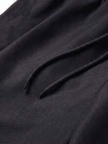 Celana Jogger Kargo Kasual Wanita dengan Tali Pengikat, Ringan dan Bernapas, Dirancang dengan Kantong Kapasitas Besar, Warna Hitam - Hitam - View 6