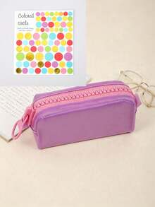 1pc Macaron Transparent PVC Pencil Case, Waterproof Candy Color Portable Zipper Stationery Bag, Clear Pencil Pouch, Suitable For Girls Students Exam Daily Stationery Carrying - Multicolor - View 12