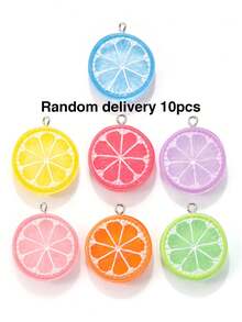 10/20/100pcs Double-Sided Lemon Slice Jewelry Accessories DIY Earrings Pendant Keychain Phone Charm Bag Pendant Doll Machine - Small Lemon Slices - View 24