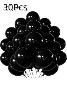 100/50/30Pcs Matte Black Balloons, Premium Latex Party Decor For Wedding Birthday Arch - Multicolor - View 9