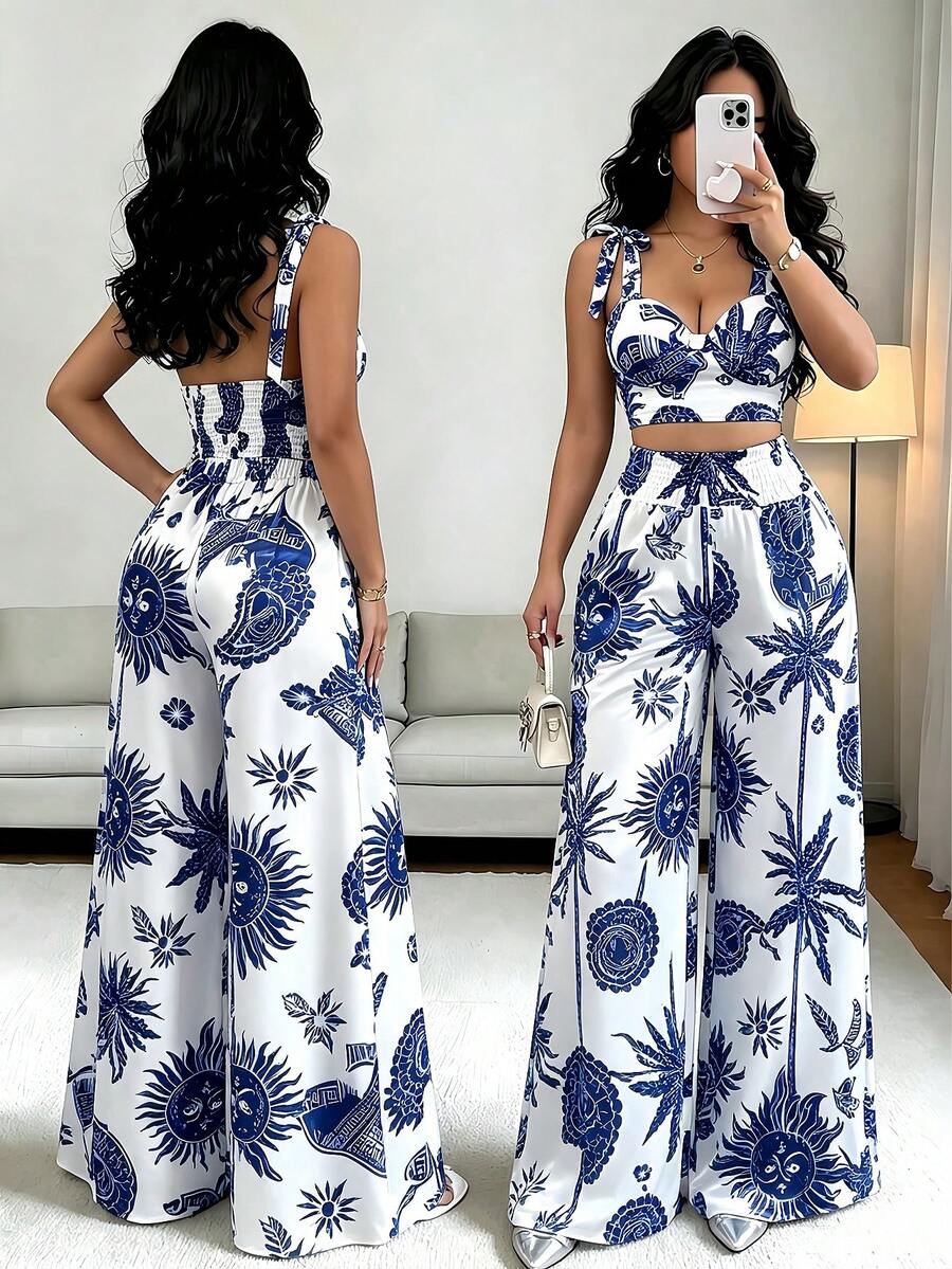 Women Two-Piece Outfits - Blue - View 1