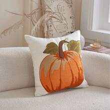 LCUHPCL American Vintage Autumn Thanksgiving 3D Pumpkin Embroidery Pillow Case, Home Decor Suitable For Sofa, Living Room, Bedroom, Party And Various Environments - Burnt Orange - View 7