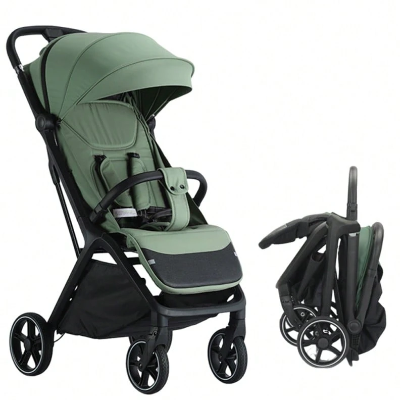 Lightweight Stroller, Portable Stroller, Ideal For Travel, Essential Baby Accessory, Breathable Mesh Fabric, One-Step Folding Stroller - Green - View 1
