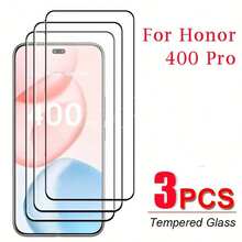 3片裝 3D 曲面鋼化玻璃螢幕保護貼，適用 X300 Pro/X300/V70// Lite/V50/V50 Lite/X200 Pro、Honor Magic 7 Lite/Magic 7 Pro/Magic 8 Pro/HONOR 400 Pro/HONOR 200/HONOR 200 Pro，高清全螢幕、防刮耐磨、簡易安裝 - 無色 - 查看 11