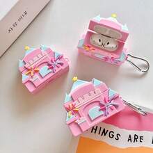 Dreamy 3D Fireworks Castle Earphone Case - Pink - View 4