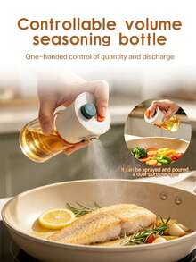 1pc Olive Oil Spray Bottle, Kitchen Essential, Can Hold Soy Sauce, Vinegar, Seasoning, Suitable For Camping, BBQ, Baking, Cooking, Salad And More, Multiple Styles Available, Leak-Proof Kitchen Oil Bottle, Edible Oil Spray Bottle, Olive Oil Bottle, Fitness Salad BBQ Spray Oil Bottle, Vinegar Bottle - View 2