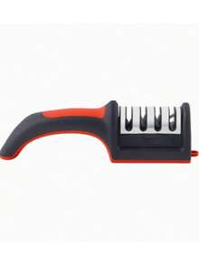 Multifunctional 3-Stage Quick Knife Sharpener With Non-Slip Base, Kitchen Knife Accessories And Tools - Black - View 5
