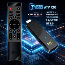 Q96 OHP A TV98 ATV X9 Smart TV Stick Android14 Allwinner H313 / RK3518 OTA 64GB Support 8K 4K Media Player 4G 5G Wifi HDR10 Voice Remote - Black - View 6