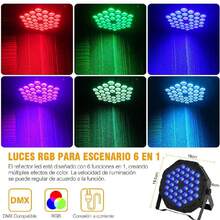 60x3W RGB Full Color LED Stage Light, DMX512 Compatible DJ Light With Voice Control, Lighting For Presentations, Concerts, Parties, Weddings, And Clubs - US A Type Plug(110-127V) - View 4