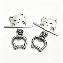 1pc/3pcs 2-In-1 Stainless Steel Phone Lanyard Clip 360° Rotating No-Tangle + Cute Cat Head Spring Ring, Durable Metal Connector, Card, Washer, Phone Accessory Connector, Fixed Hook, Fixed Bracket, Compatible With Crossbody Strap, Wrist Strap And Phone Chain, Universal Phone Accessory - Multicolor - View 21