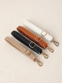 Solid Color PU Bag Strap Single Buy Diagonal Shoulder Bag Strap Adjustable Plain Strap Backpack Replacement Bag Strap Accessories - Multicolor - View 12