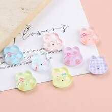 10/16/24/32/40 PCS 1.4cm Cute Jelly Color Cartoon Rabbit Shape Two-Hole All-Season Buttons, Suitable For Clothing Accessories, Dresses, Jackets, Shirts, Knitted Sweaters DIY Accessories, Dolls, Phone Case Decorations - Bunny Shape - View 8