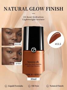 Giorgio Armani Armani Beauty Velvet Glow 絲絨光澤亮采底妝液 #13.5 深膚色，30ml/1oz，輕盈自然妝感，中度遮瑕，含保養成分 - 13.5 - Very Deep Pink - 查看 1