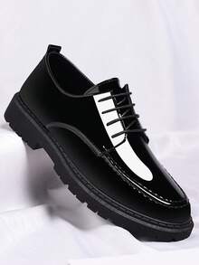 2026 Spring New Men's Business Casual Shoes, Invisible Height-Increasing Dress Shoes, Comfortable Breathable Soft Versatile Loafers For All Occasions - Black - View 2