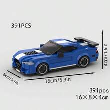 MIKEMENG 305 PCS Classic MOC Building Blocks Car Set, Adult DIY Assembleable Sports Car Toy Model, City Tech Champion Cup Series, Suitable As Birthday, Halloween, Christmas Gift - Model - View 12