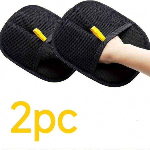 2pcs Pet Hair Removal Gloves - Static Cat & Dog Grooming Gloves With Non-Slip Grip, No Electricity Required - Suitable For Dogs, Cats And Small Pets