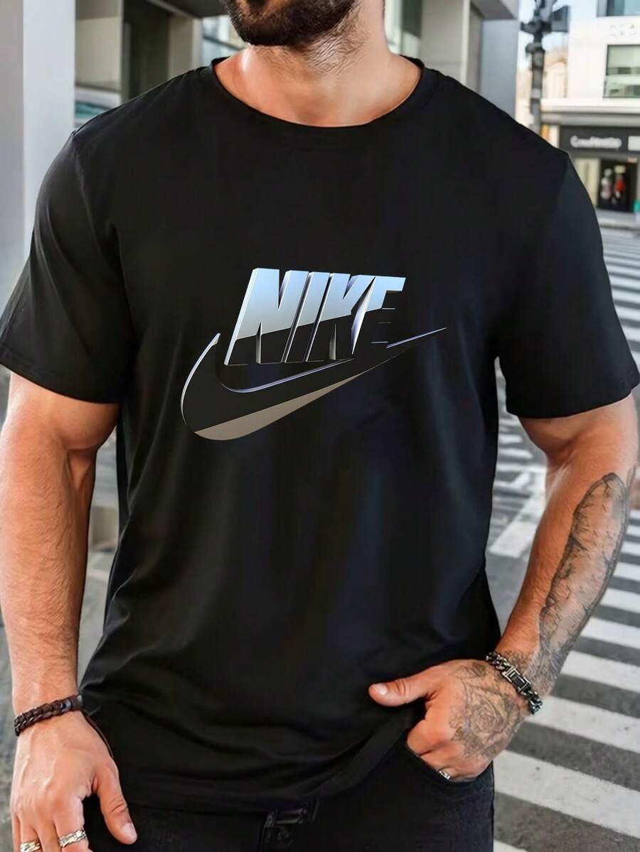 Men T-Shirts - 黑色 - 查看 1