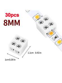 High Quality LED Strip Buckle 8mm Terminal Splice Plug Screw-In 2-Pin Fixing Clip Free Welding Led Light Strip Connector - A - View 16
