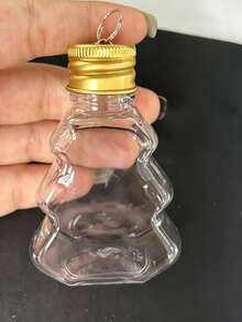 可填充聖誕樹造型裝飾品－透明塑膠瓶吊飾，附吊掛掛飾，可填充DIY色彩，適用於聖誕樹、節日派對裝飾，非電子式 - 聖誕掛飾裝飾 - 查看 7