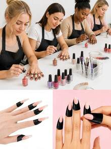 Nail Tape/Latex Nail Polish Barrier Peel Off/U-Shaped Nail Protection Sticker & Rotary Pen Set, Odorless Latex Protective Agent Effectively Prevents Staining And Bleeding, Suitable For Painting, Printing And Nail Art Design Multiple Scenarios, Flexible Soft Tool Fits Nail Surface Without Damaging Natural Nails, Professional Grade Nail Art Accessory Also Beginner Friendly Equipment - Multicolor - View 8