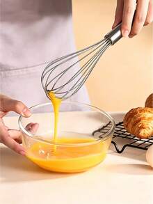 1pc/3pcs Stainless Steel Balloon Whisk Set, Upgraded Cooking Whisks For Mixing, Beating, Blending And Stirring - Silver - View 2