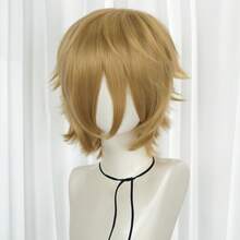 Wig Unisex Medium-Short 12 Inci, Terbuat dari Serat Sintetis Tahan Panas, Cocok untuk Cosplay, Pemakaian Sehari-hari, Foto Pesta, Tersedia dalam Berbagai Warna - MultiWarna - View 42