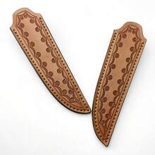 Funda de piel con hoja fija y funda de piel universal, material de cuero vacuno, incluye 1 unidad - A - Ver 4