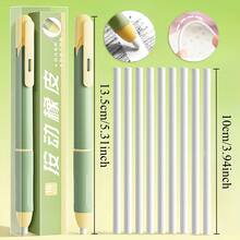 11pcs Pencil-Shaped Erasers | Press Type With Replaceable Core, Assorted Varieties For Sketching, Drawing, Writing Office Stationery School Supplies - Sets - View 6