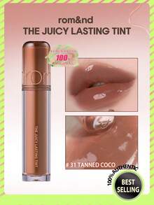 Rom&nd Romand THE JUICY LASTING TINT 31 TANNED COCO 3.5g/0.12oz，果凍光澤不黏膩質地，輕盈長效易疊擦，心形刷頭，迷你便攜設計，適合新手，K-Beauty，韓系彩妝，Olive Young，禮物 - 31 TANNED COCO - 查看 1