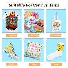 1pc 24-Color Fabric Marker Pen, Waterproof Non-Fading Textile Pen, DIY Hand Painting Marker Pen For T-Shirts, Shoes, Colorful Marker - Fabric Painting Pen - View 8