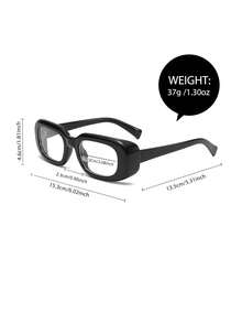 1 Pair Women's Square Frame Fashionable Decorative Non-Prescription Glasses - Multicolor - View 6