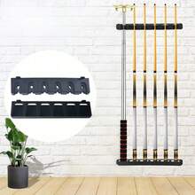 Wall Mount Billiard Cue Storage Rack Space Saving Pool Stick Holder For Game Room Home - A - View 5