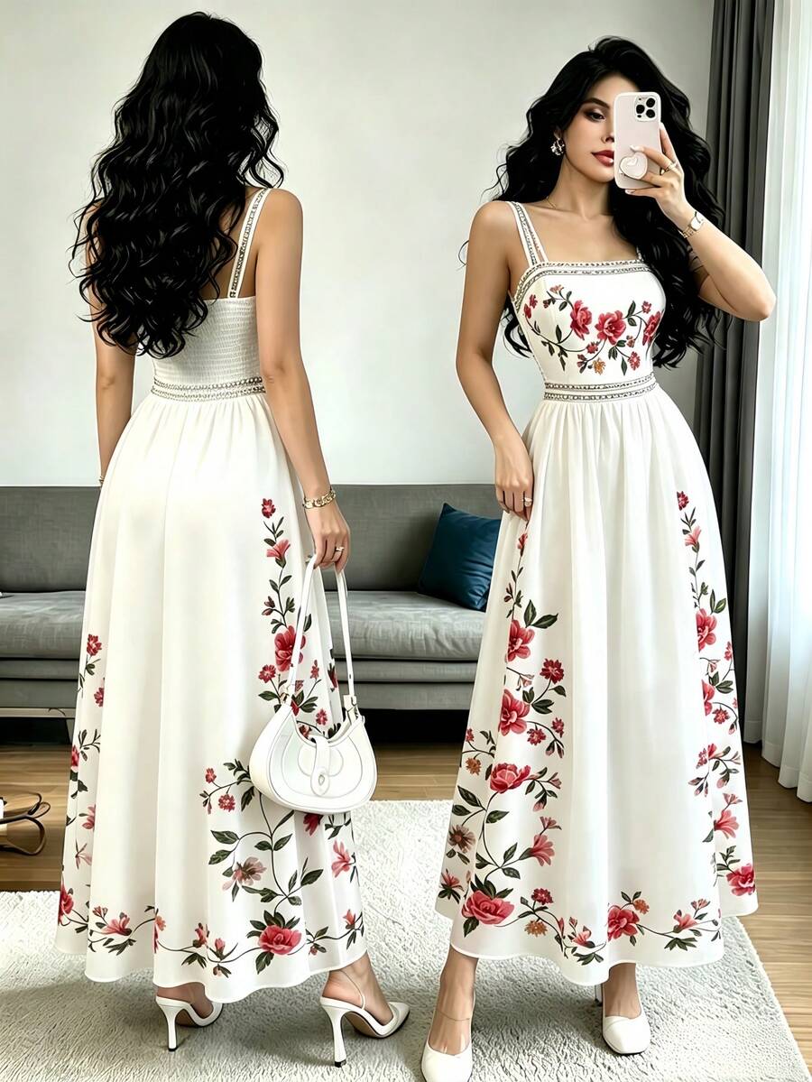 Women Long Dresses - White - View 1