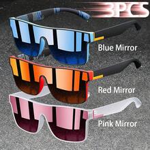 3PCS Fashion Vintage Square Sports Glasses Flat Frame Street For Unisex Eyewear For Choice For Outdoor Vacation And Daily Clothing Matching - 3PCSF766 - View 30
