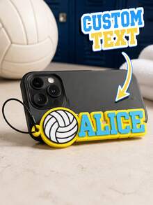 Personalized Volleyball Name Keychain, Customized 3D Sports Bag Tag With Name, Volleyball Player Team Gift, Backpack Luggage Charm, Birthday, Halloween, Thanksgiving And Christmas Gift For Volleyball Enthusiasts - Multicolor - View 9