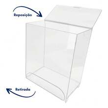 Porta Fralda Organizador Caixa Quarto Bebe Acrílico - Multicolorido - Visão 5