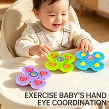 1 buah Mainan Putar dengan Perekat Hisap untuk Bayi & Balita, Cocok untuk Meja, Kereta Dorong, Ranjang Bayi, dan Berbagai Suasana, Mainan Sensorik Bayi, Hadiah untuk Acara Baby Shower dan Ulang Tahun - MultiWarna - View 9