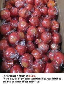 8/6/4/1pc Realistic Artificial Apples, Lifelike Fake Fruit Decor, Lifelike Apple Ornaments, Suitable For Wedding, Living Room Decor, Kitchen Decor, Realistic Artificial Fruit Party Props, Home Decor, Room Decor, Party Decor, Birthday Party Decor, Tabletop Decor - Red - View 5