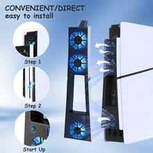 Game Console Cooling Fan For Slim Disc & Digital Edition, USB 3.0 Port, 2-Speed Adjustable Cooler - View 2
