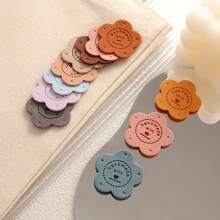 5/8/12/15/18/22/25Pcs Flower Sewing Decorative Labels, Used For Wallet And Clothing Making, Hat Sewing Accessories, Random Colors - Multicolor - View 3