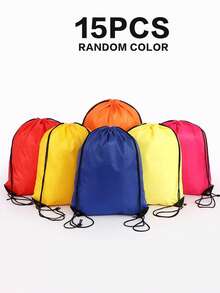 1pc/5pcs/10pcs/15pcs/20pcs Halloween Christmas Drawstring Bag, Marathon Drawstring Bag, Event Bag, Drawstring Storage Bag, Storage Bag, Sports Basketball Bag, Shoe & Clothing Storage Bag, Shopping Bag, Backpack, Sports Activity Bag - Multicolor - View 10