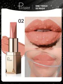 Pudaier 1 buah Lipstik Pink Nude Tahan Air dan Tidak Pudar, Cocok untuk Semua Warna Kulit, Hadiah Hari Valentine yang Sempurna untuknya - 02 - View 1