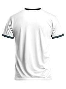 Men's Customized Madrid White Team Printed Football Jersey, Personalized Name & Number Soccer Shirt, La Liga Fan Gear, Training & Daily Wear Gift - White - View 5