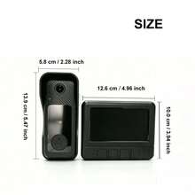 No WiFi 2.4G Wireless Video Doorbell With 4.3 Inch Display, Drill-Free Installation, Two-Way Intercom Kit, Auto-Save Visitor Photos, Night Vision, Suitable For Apartment Rental - View 11
