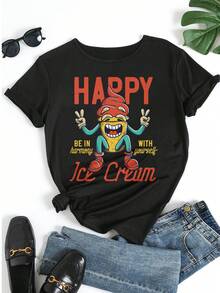 Damskie T-shirty - Czarne - Zobacz 5