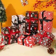 36/72 Sheets Premium Christmas Wrapping Paper (Includes Stickers) - Snowflake, Christmas Tree And Other Holiday Patterns, Suitable For Gift Wrapping And Decoration, Christmas Wrapping Paper - Style a - View 4