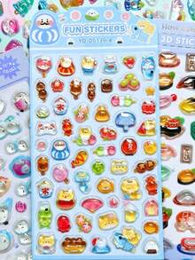 Colorful 3D Epoxy Resin Stickers - Solid Stickers - Cute Animal Series, Exquisite Appearance, 3D Design, Waterproof Self-Adhesive Decorative Stickers, Comfortable Touch, Rich Decorative Atmosphere, Suitable For DIY Decoration, Toys, Manuals, Journals, Notebooks, Laptops, Phone Cases, Etc. - Multicolor - View 9