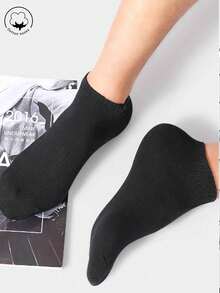 30/20/15/10/5/3/1 Pasang Kaos Kaki Katun Wanita Tanpa Jahitan, Putih/Abu-abu/Hitam, Musim Semi, Musim Panas, Jaring Bernapas, Cocok untuk Pemakaian Sehari-hari, Warna Acak - MultiWarna - View 5